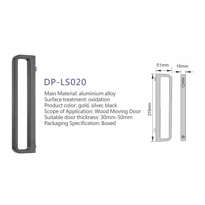 Heavy Duty Stainless Steel Pull and Flush Sliding Double Sided Door Handle Set Silver Black Door Handle