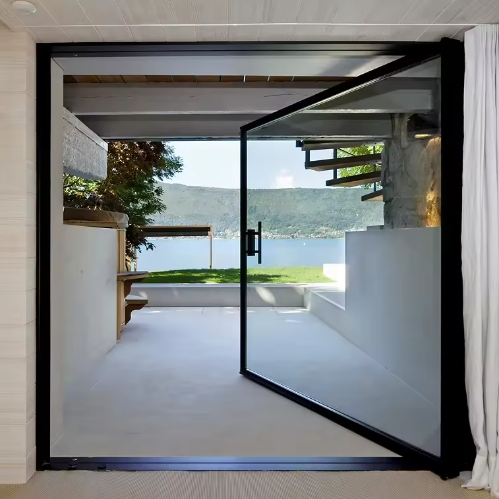 Customized Thermal Insulated Aluminum Alloy Frame Pivot Door with Soundproof Design