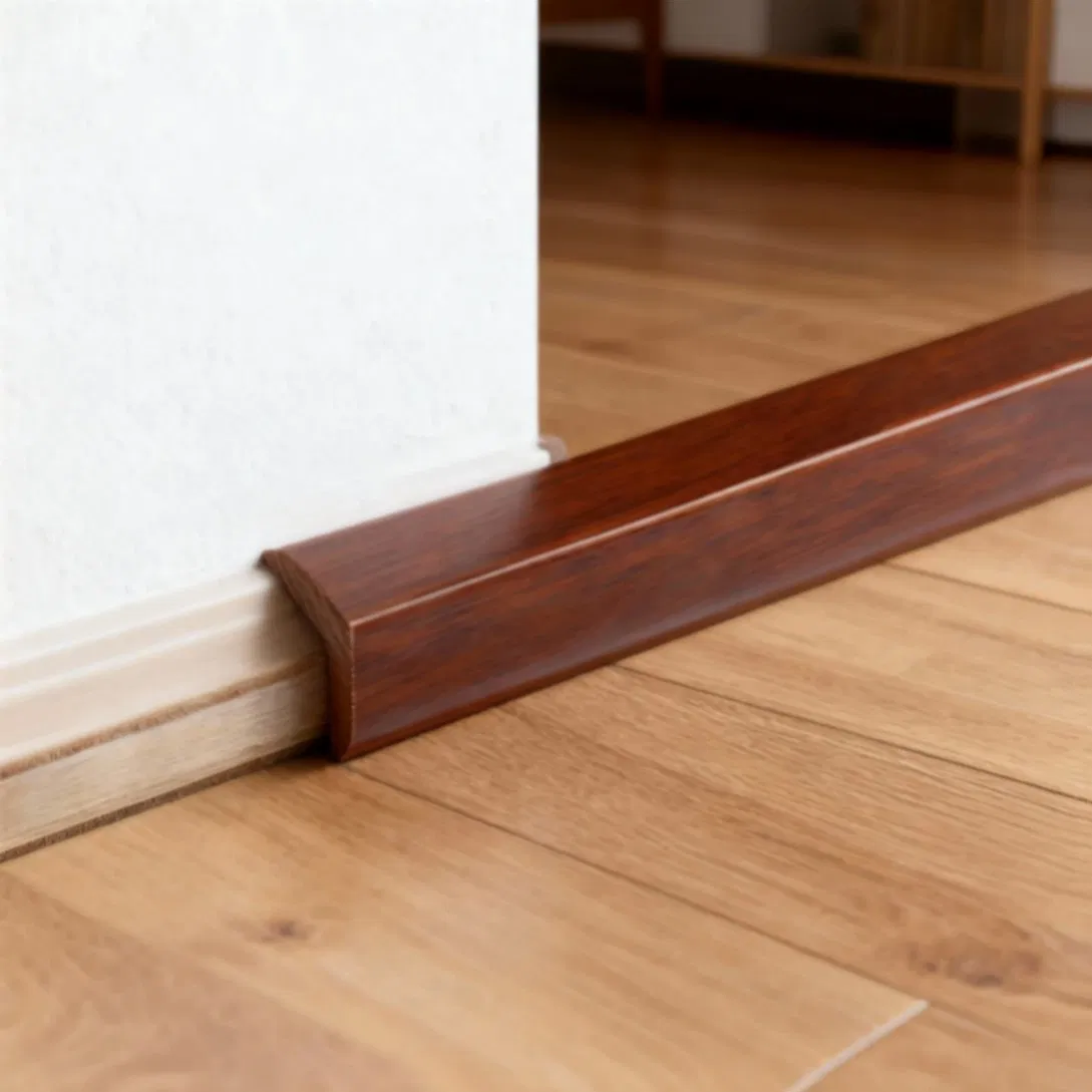 Solid Wood Threshold with Adjustable Leveling Feet for Uneven Subfloor Compensation