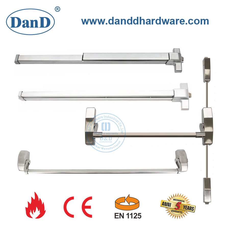 UL Listed Fire Rated Exit Hardware Manufacturer Stainless Steel Commercial Electrified Push Bar ANSI Grade 1 Lock CE En1125 Panic Bar Exit Device