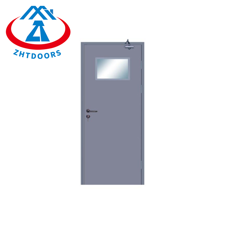Certificated Zhtdoors Modern Design Custom Made Wrought Cheap Fire Rated Steel Resistant Metal Fire Related Door
