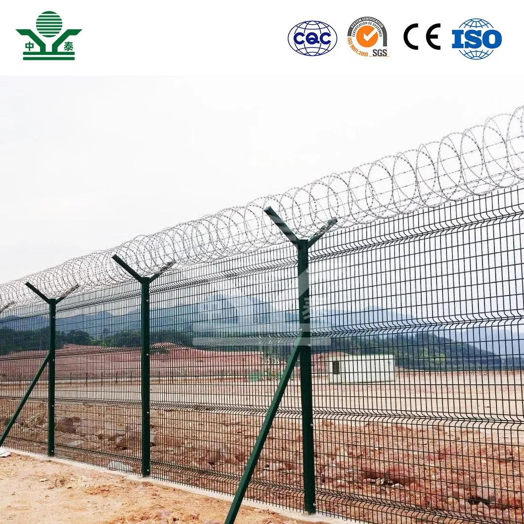 Zhongtai Welded Razor Barbed Wire China Suppliers 50 Inch Coil Diameter Spiral Razor Wire Used for Airport Security Fence