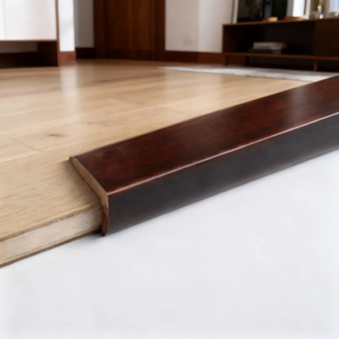 Solid Wood Threshold with Adjustable Leveling Feet for Uneven Subfloor Compensation
