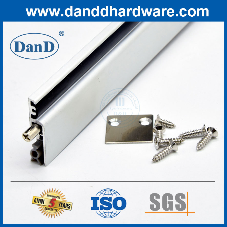 Black Drop Down Acoustic Seal Automatic Blocker Adjustable Bottom Rubber Door Sweep