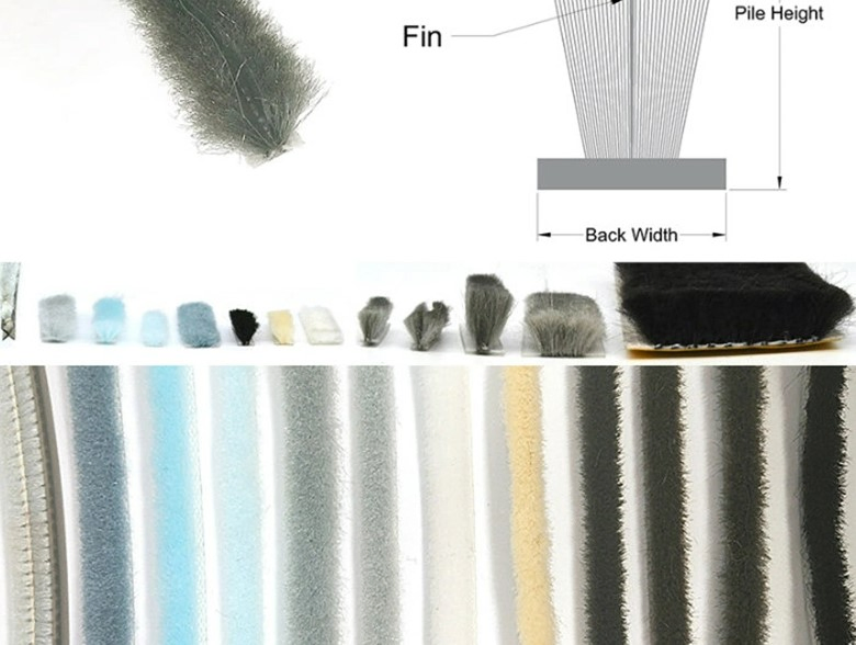 Brush Weather Stripping Self-Adhesive Pile Weatherstrip Draught Excluder for Sliding Windows and Door