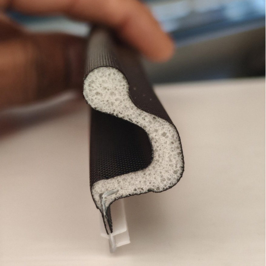 V-Shaped White Wooden Door Weatherstripping Gasket PU Foam Sealing