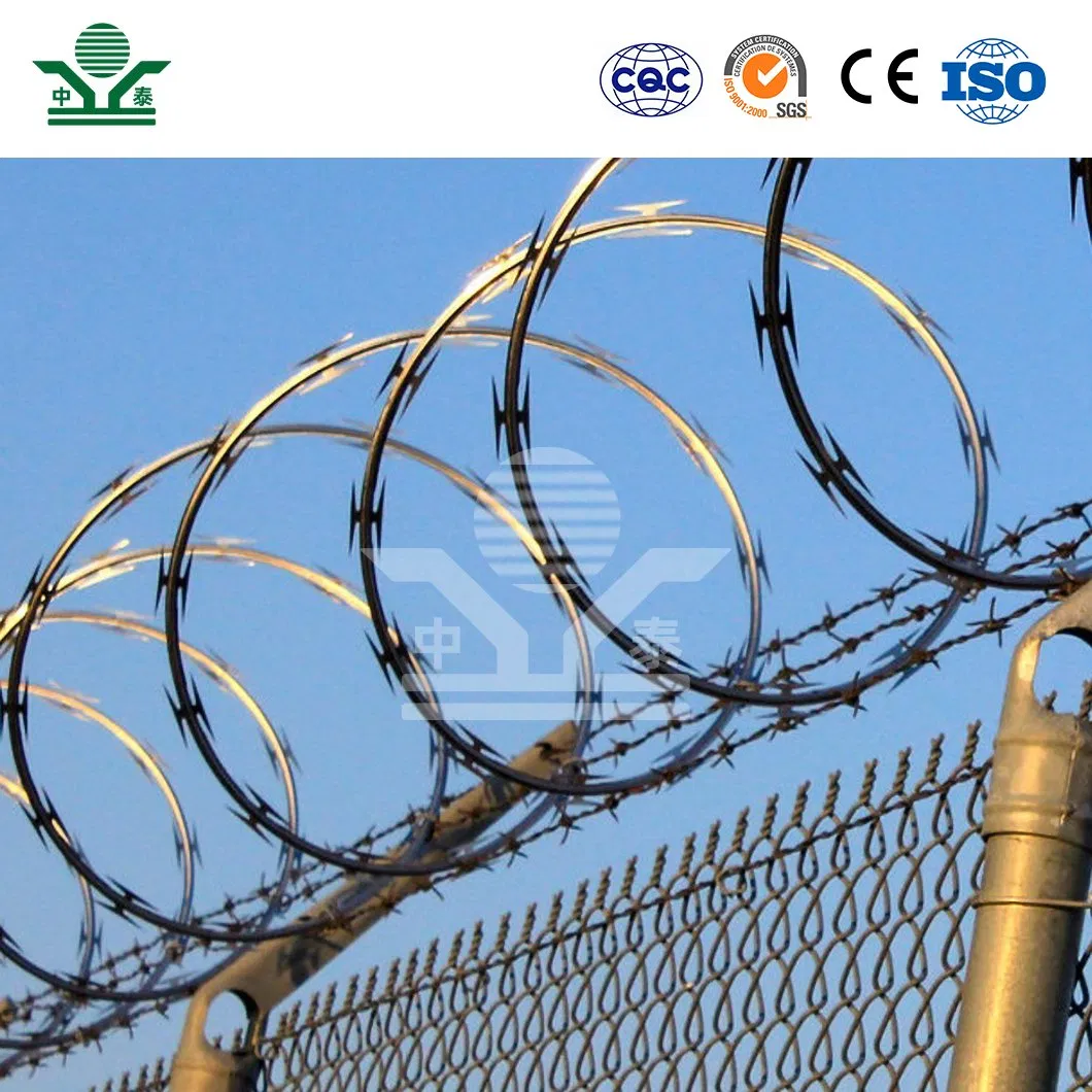Zhongtai Barbed Wire Double Strand China Manufacturers 28 Inch Coil Diameter Strand Barbed Wire Used for Swimming Pool Security Fence