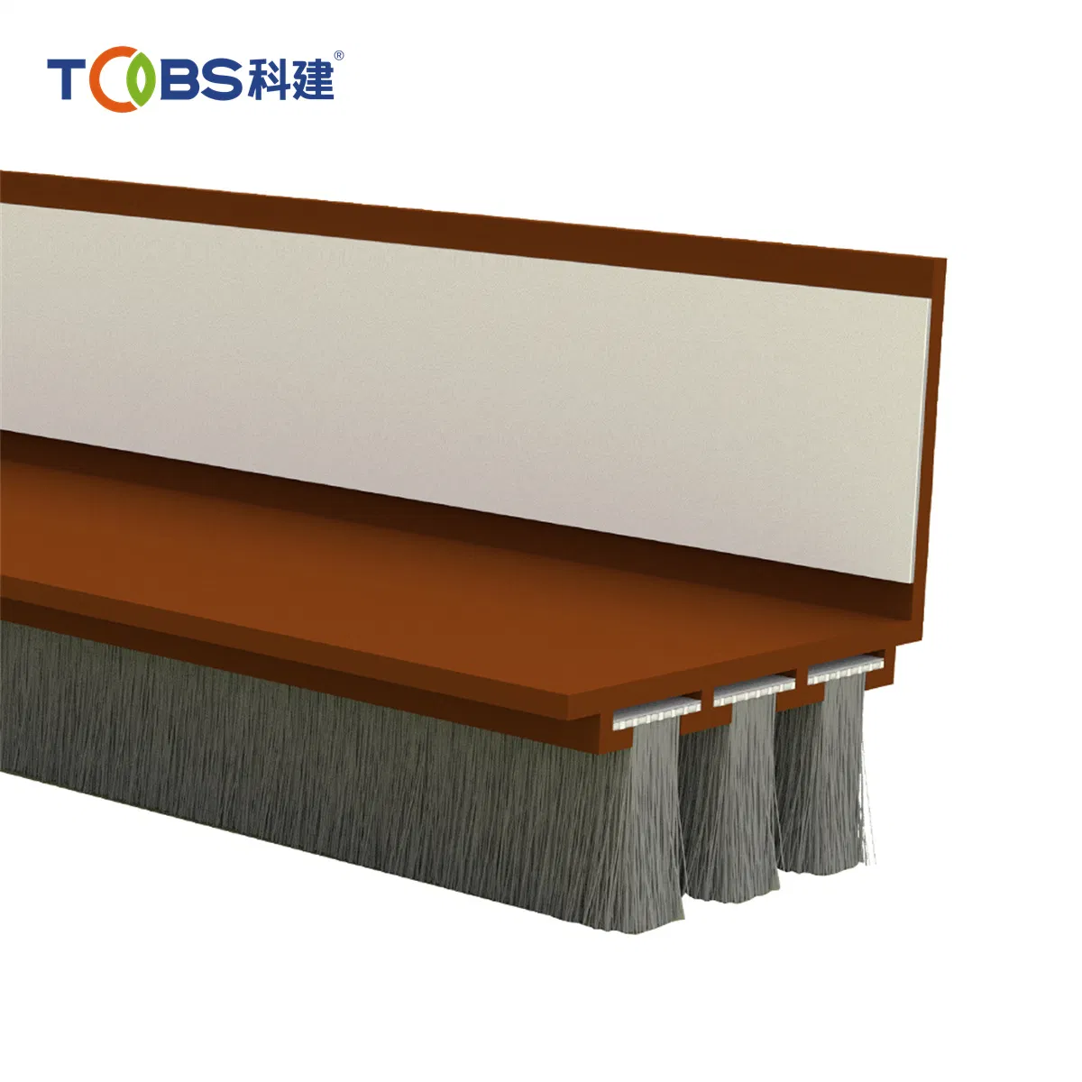 Premium PVC Door Sweep with Dense Brush Bristles for Enhanced Room Insulation