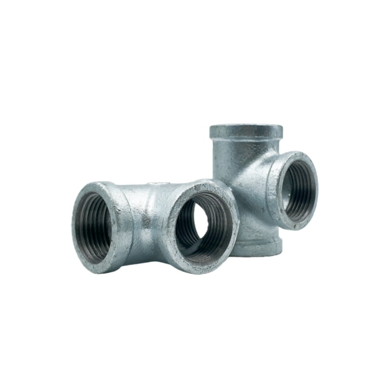 FM/UL Galvanized/ Black/ BMI/ Gi Malleable Iron Threaded Equal/Reducing Tee Pipe Fitting for Plumbing, Water, Gas or HVAC Systems, Fire Fighting System