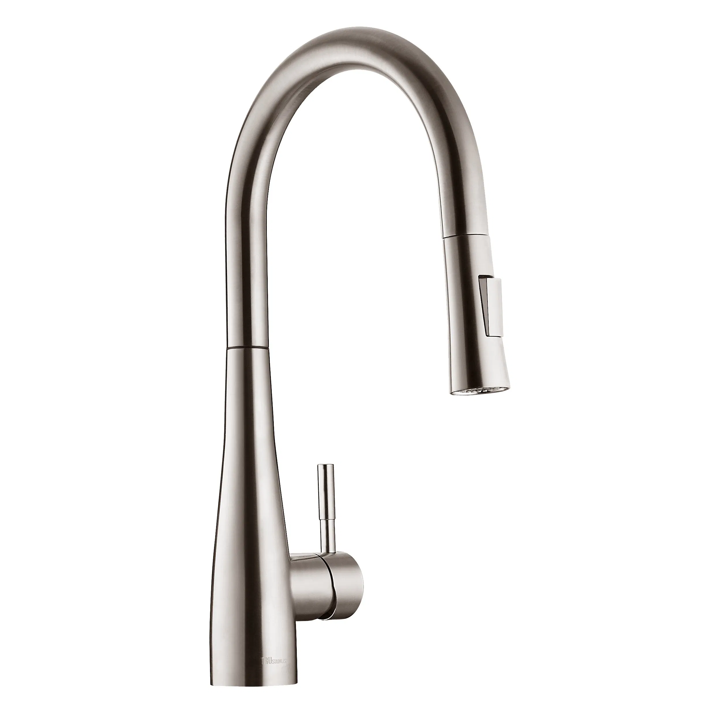 Spring Pull Down Brushed Nickel 304 Stainless Steel Sink Set Single Handle Goose Neck Kitchen Tap Kitchen Faucet