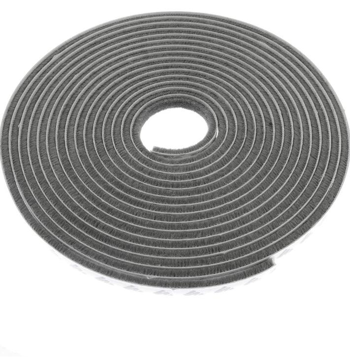 Self Adhesive Draft Seal Draught Excluder Brush Pile Weather Strip Sealing for Doors and Windows
