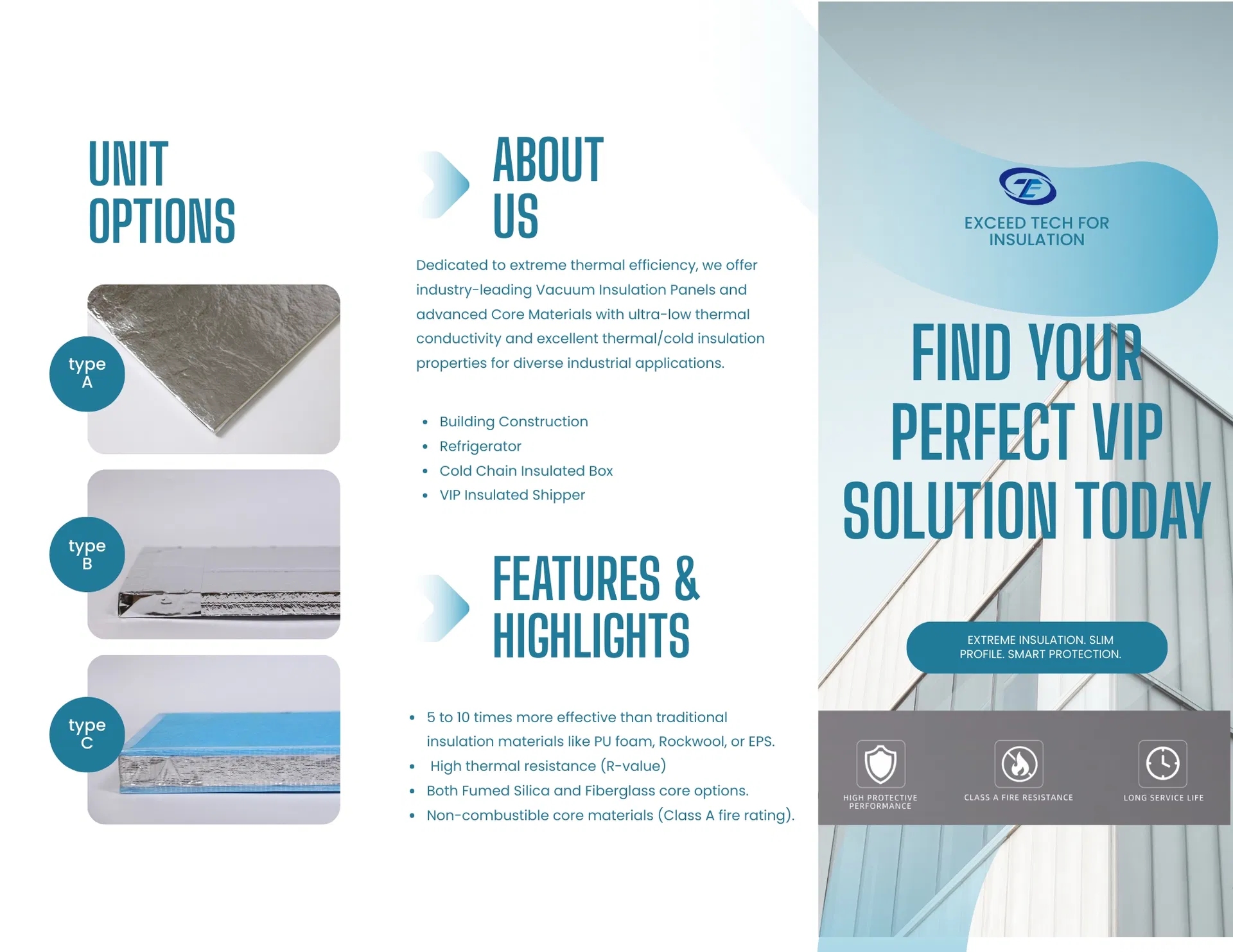 Thermal Insulation VIP Core