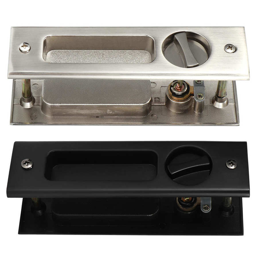 Stainless Steel Sliding Door Pull Handle Two-Side Round Barn Door Handle Set