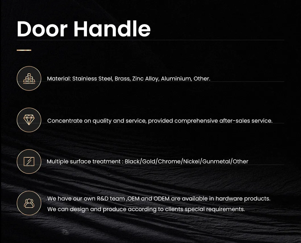 Hardware Pull Lock Lever Door Handle Cabinet Handle 304 Stainless Steel Door Lock Set