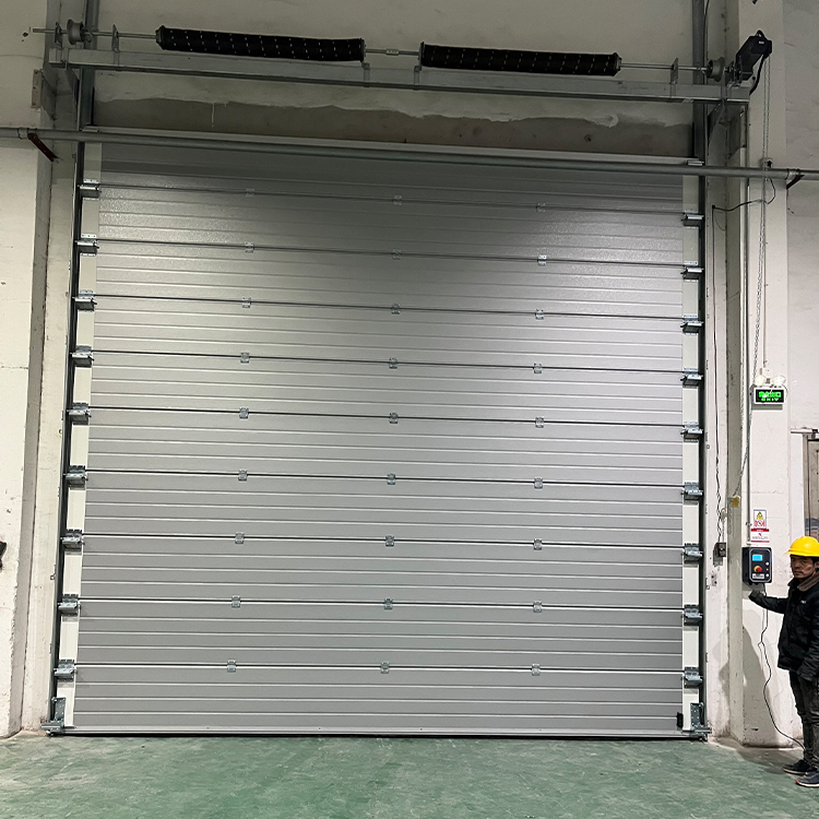 Industrial Automatic Thermal Insulated Vertical Lifting Exterior Sectional Door for Loading Docks