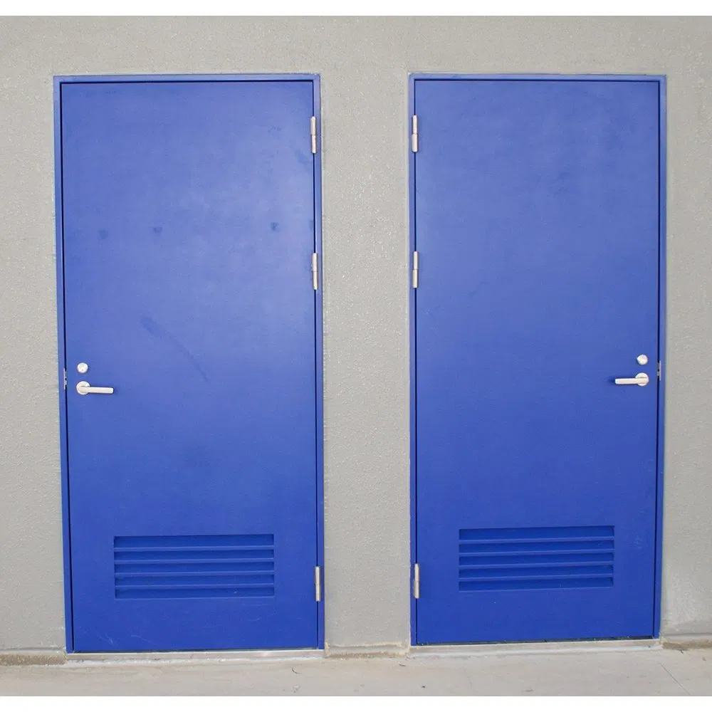 Chinese Supplier Emergency Exit Thermal Insulated Security Main Entrance Wronght Iron Outdoor Indoor Stainless Steel Steel Exit Metal Door