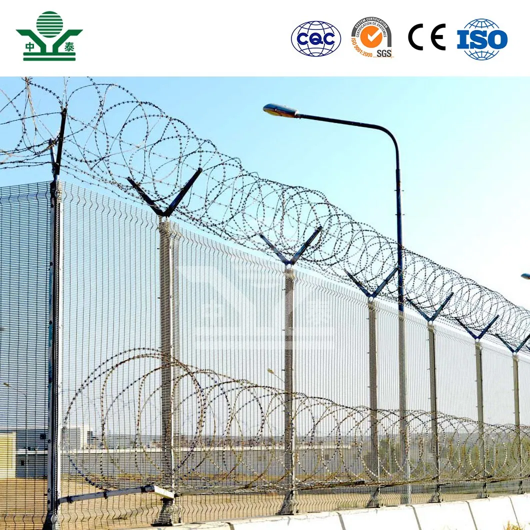 Zhongtai Heavy Duty Barbed Wire China Manufacturers 8m Length 12.5 Gauge 4 Point Barbed Wire Used for Green Metal Security Fencing