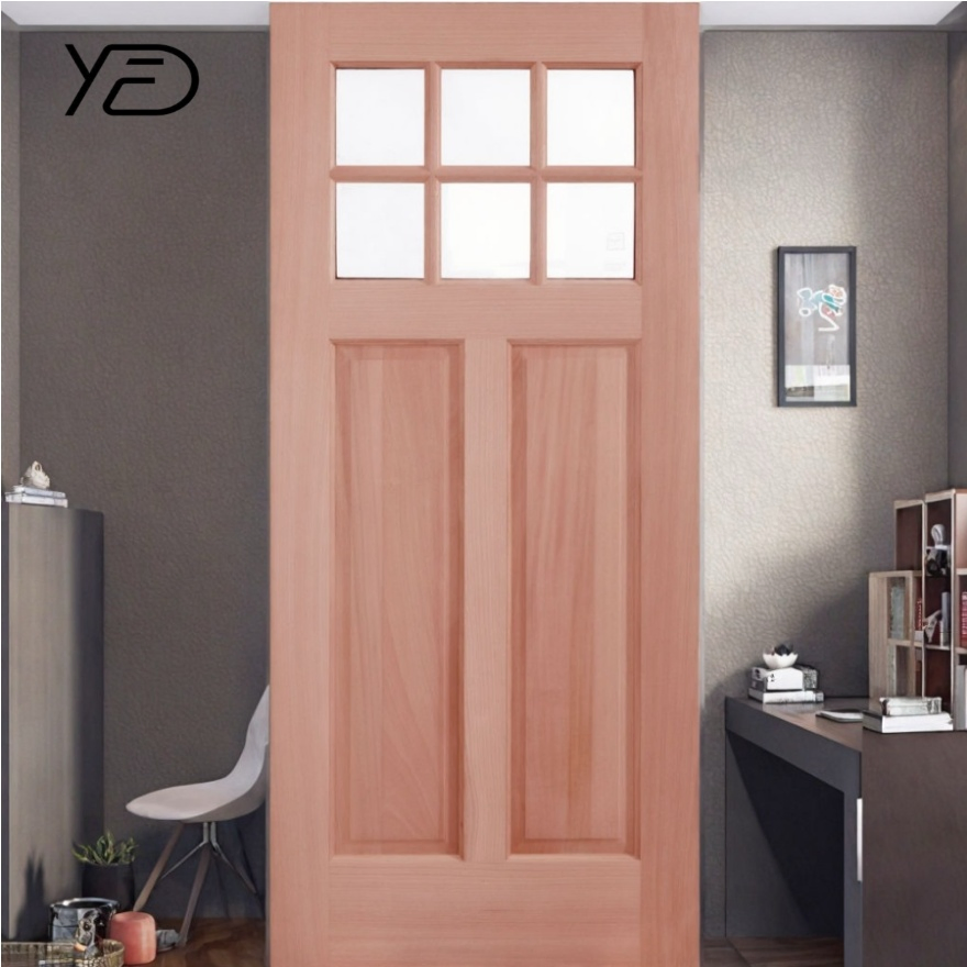 Fire-Rated Thermal Insulation Frame Timber Hotel Fireproof Wooden Door for Interior Modern for Bedroom Kitchen