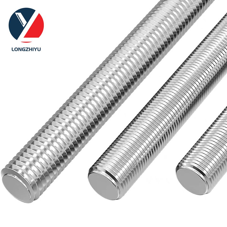 Threaded Rod Black Zinc Plated Carbon Steel Fastener Stud Thread Rod