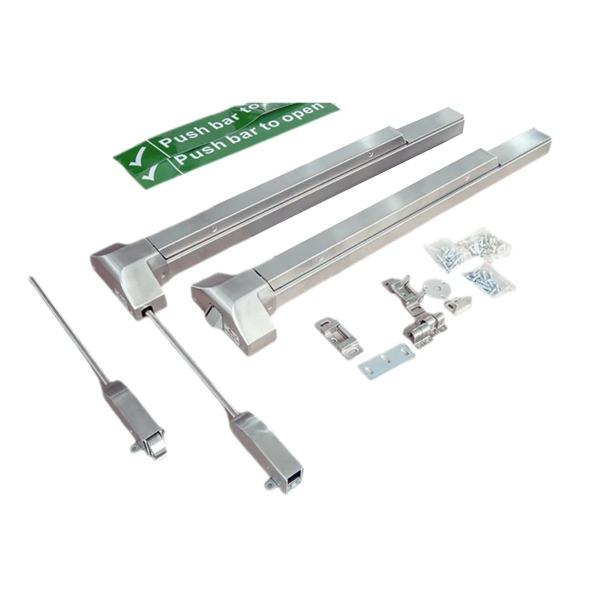 Commercial Door Push Emergency Panic Push Bar Lock with Exterior Lever Lock Key Parts for Panic Exit Device