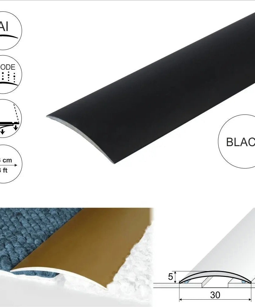 30mm Anodised Aluminium Self Adhesive Door Threshold Strip