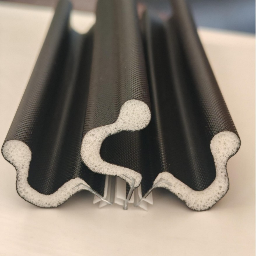 V-Shaped White Wooden Door Weatherstripping Gasket PU Foam Sealing