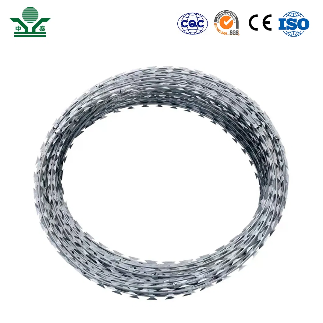 Zhongtai Barbed Wire Link Chain China Manufacturers 730mm Coil Diameter Metal Barbed Wire Used for Security Wire Mesh Netting Fencing