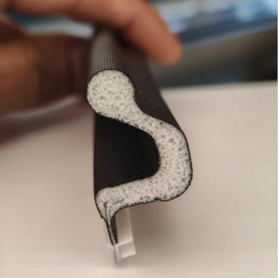 Brown Wooden Door Sealing Gasket with PU Foam Weatherstripping