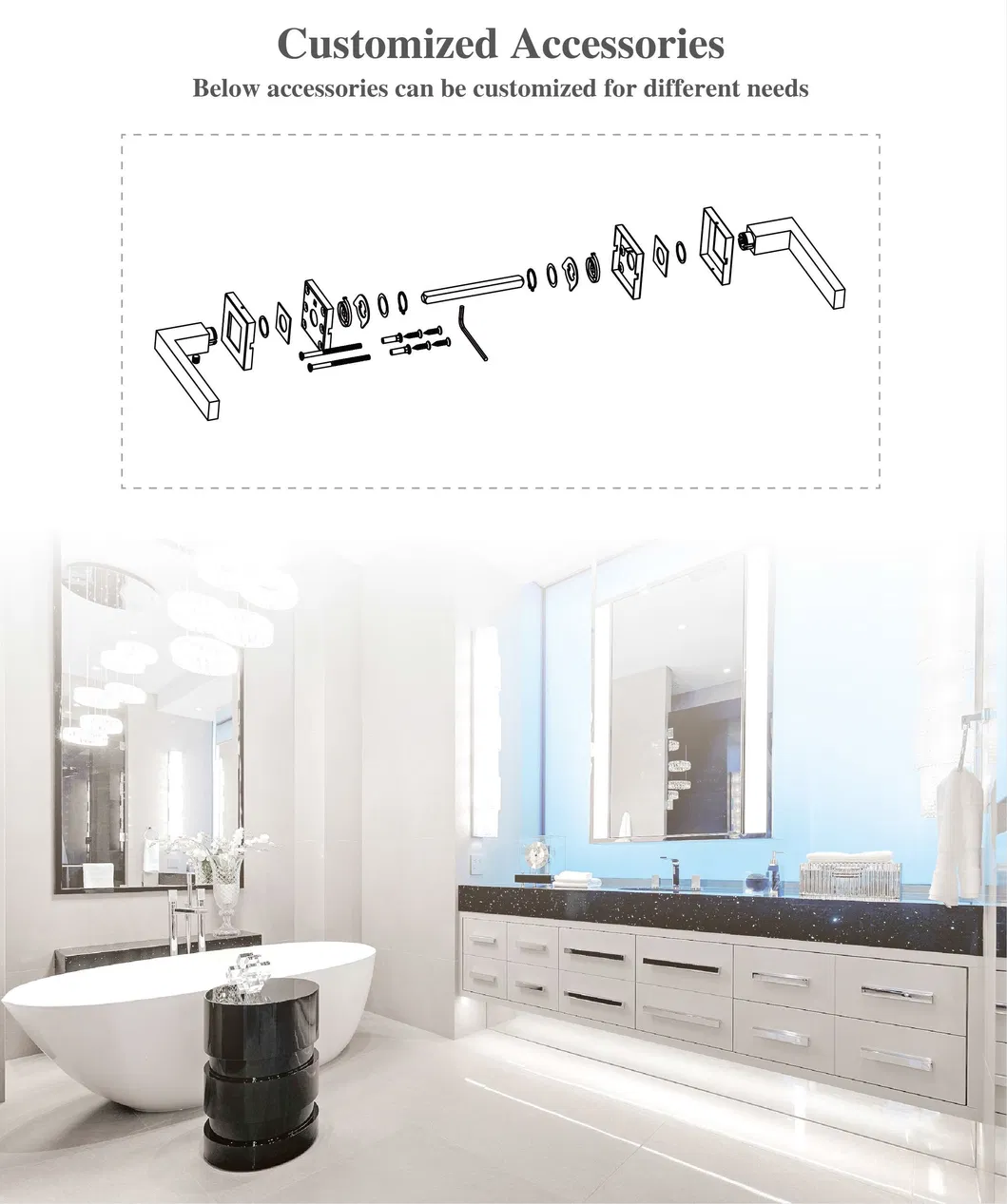 Door Handle Lock Set 5