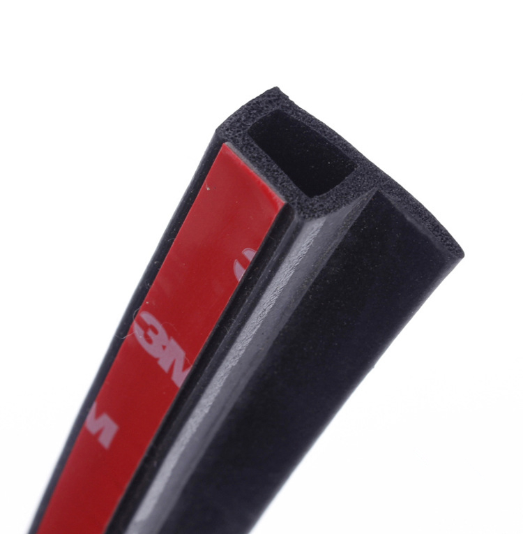 Self-Adhesive D Shape Soundproof Rubber Foam Weather Strip for Car Door and Window