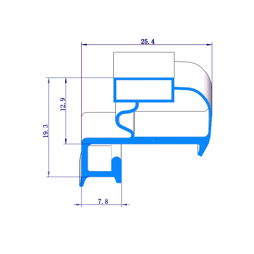 Refrigerator Weatherstripping Magnetic Rubber Door Gaskets for Freezers / Fridges