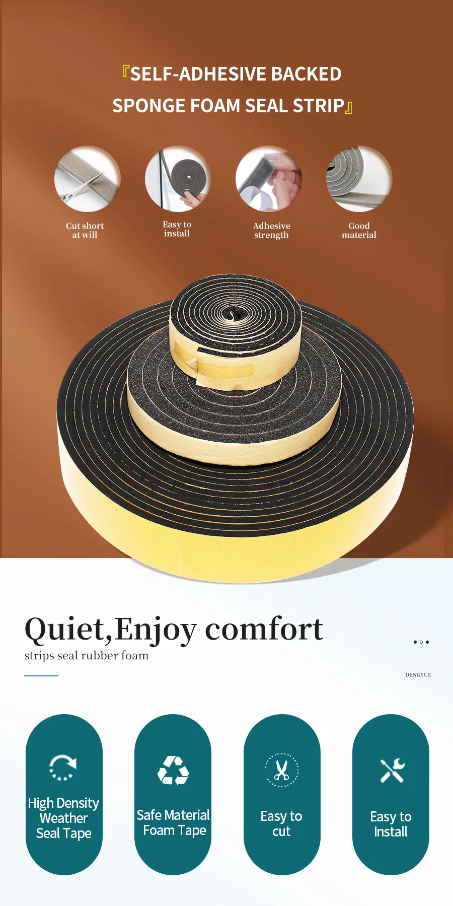 Self Adhesive Door Seal Strip 3