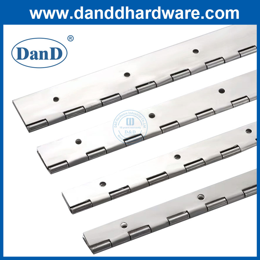 D&D Hardware Supplier Furniture Stainless Steel Continuous Piano Long Door Hinges