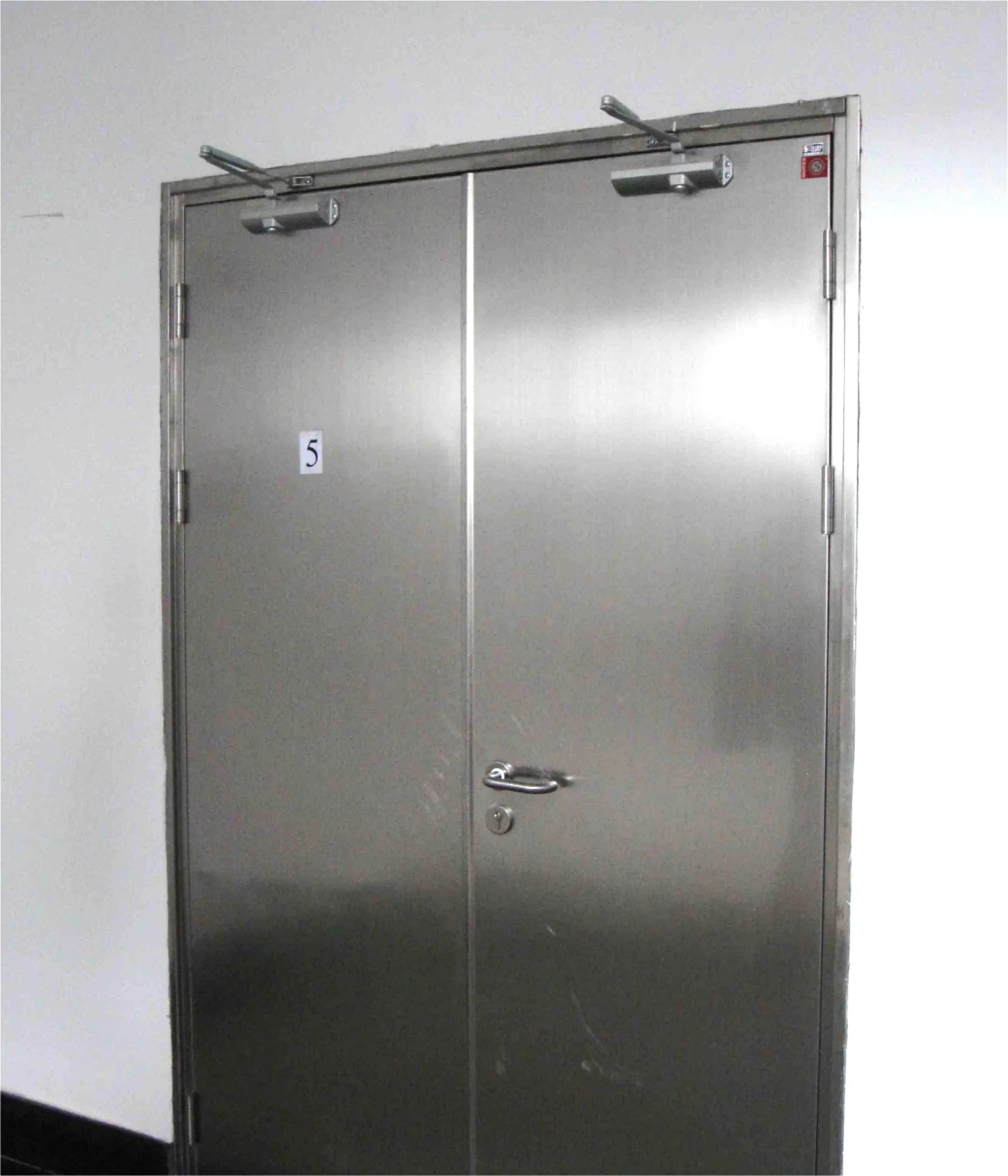 Outdoor Thermal Insulated Fireproof Galvanized Steel Metal Fire-Rated Metal Exterior Interior Fire Emergency Door with Panic Device