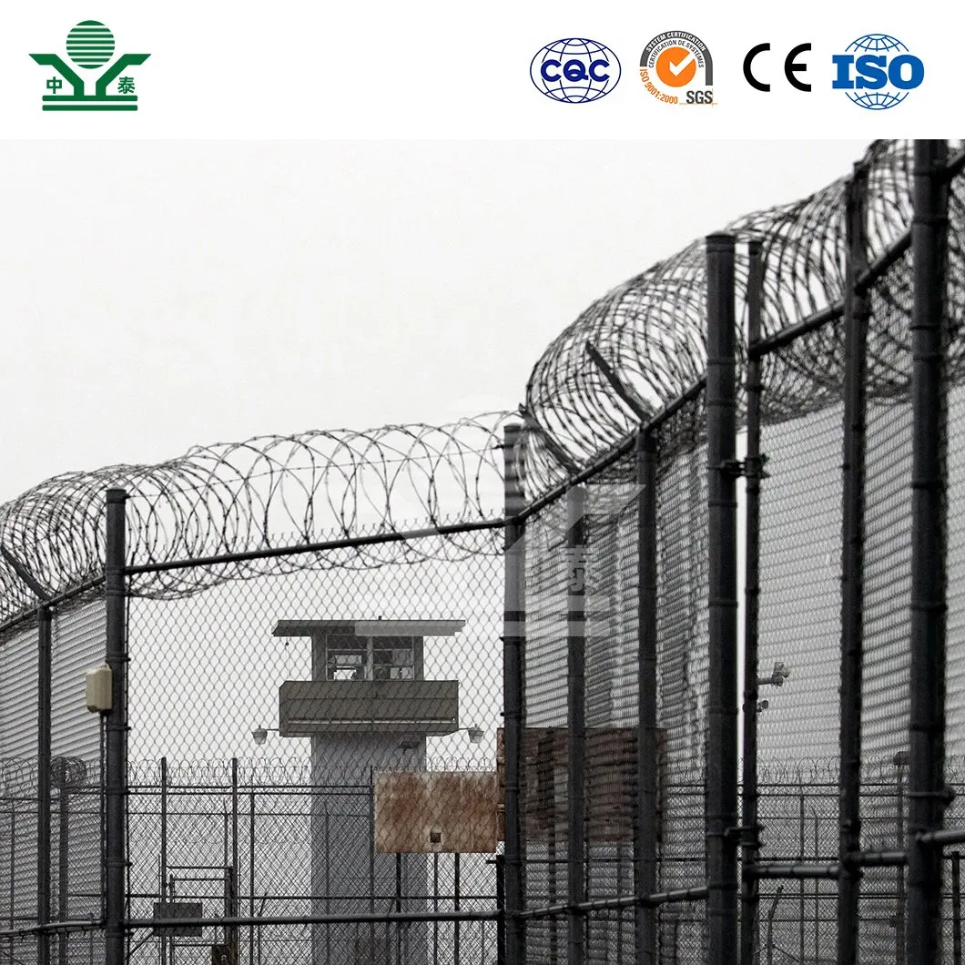 Zhongtai Razor Wire Vs Barbed Wire China Manufacturers 50 Inch Coil Diameter Double Razor Wire Used for Construction Security Fencing