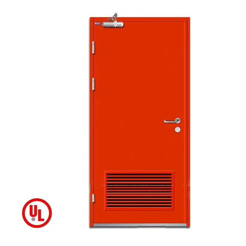 Emergency Exit Fireproof Metal Door Steel Fire Rated Escape Doors for Hotel, School, Hospital, Apartment