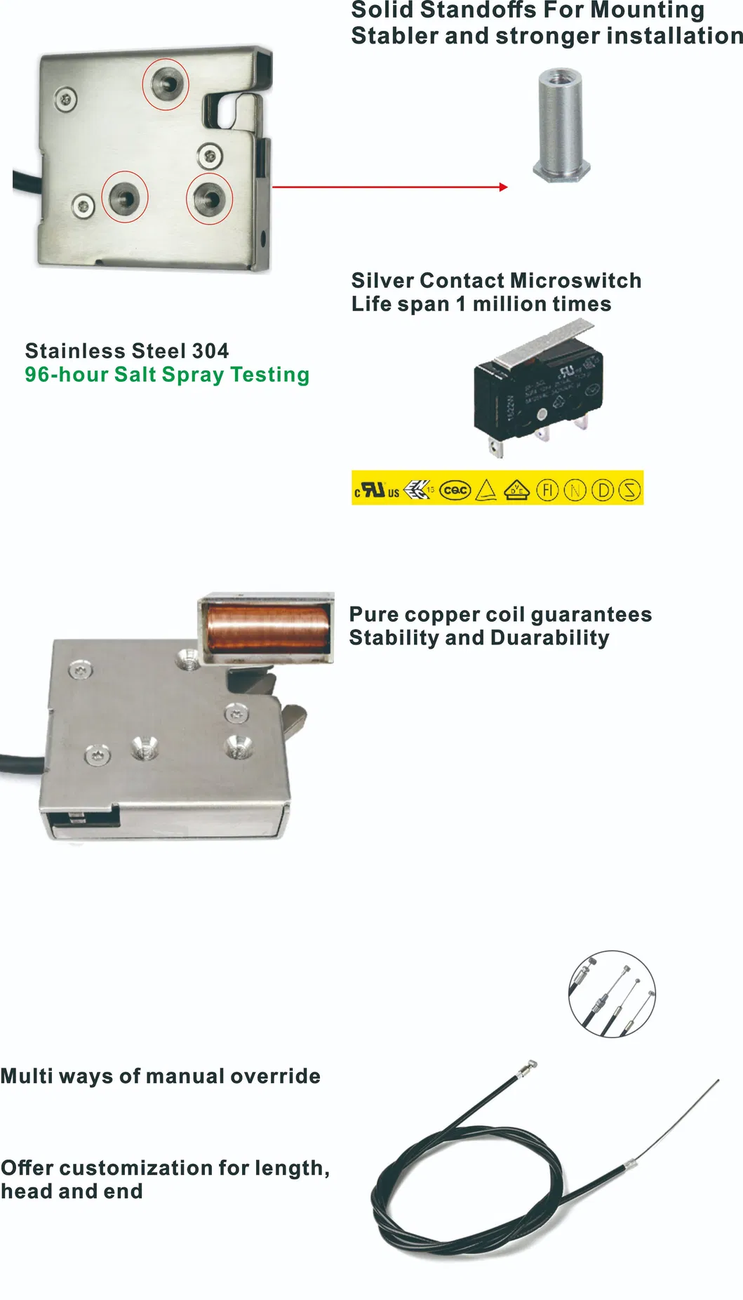 Stainless Steel Anti Corrosion Electric Lock