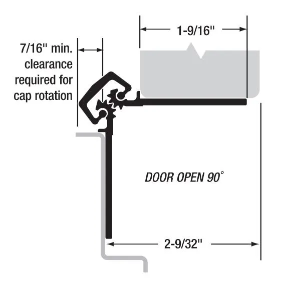 Concealed Aluminum Geared Continuous Hinge 6
