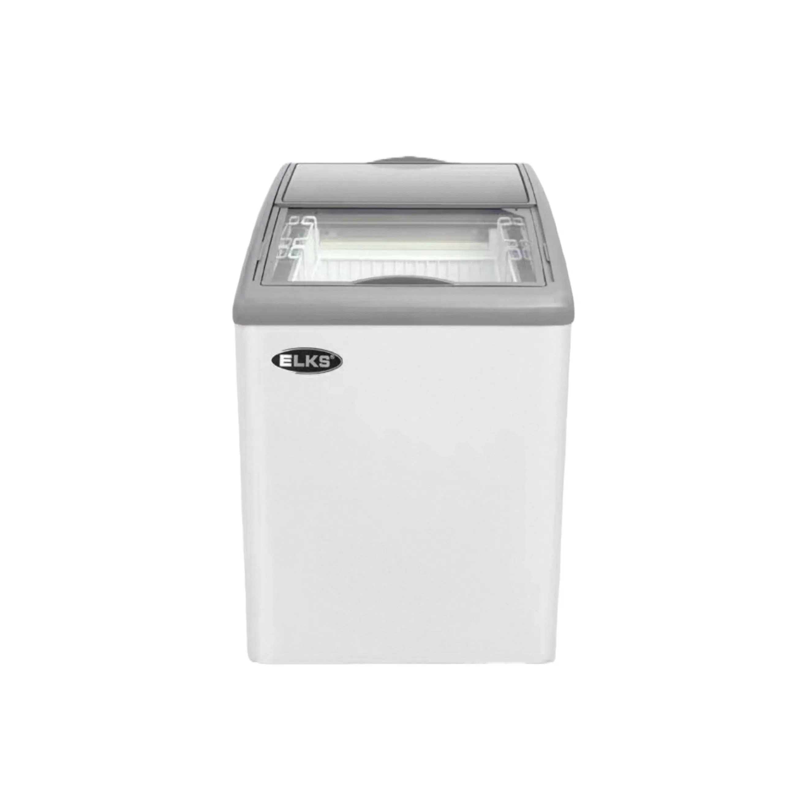 LED Light Ice Cream Glass Display Freezer