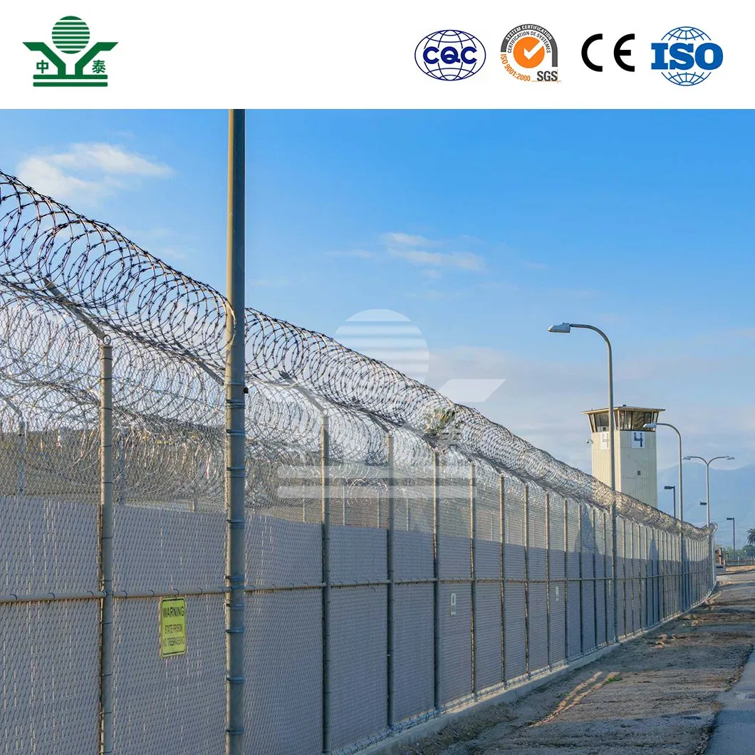Zhongtai Razor Wire Vs Barbed Wire China Manufacturers 50 Inch Coil Diameter Double Razor Wire Used for Construction Security Fencing