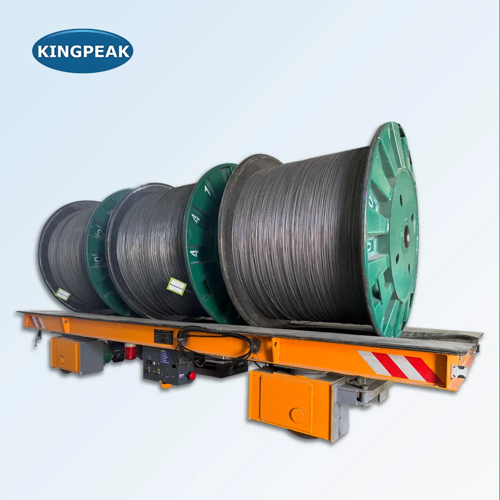 Efficient Steel Coil Transfer Cart with V-Shaped Battery Power