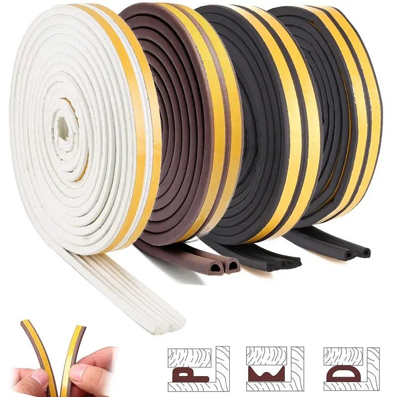 D P E I Type Self Adhesive Door and Window Sealing Strip Foam Rubber Weatherstrip