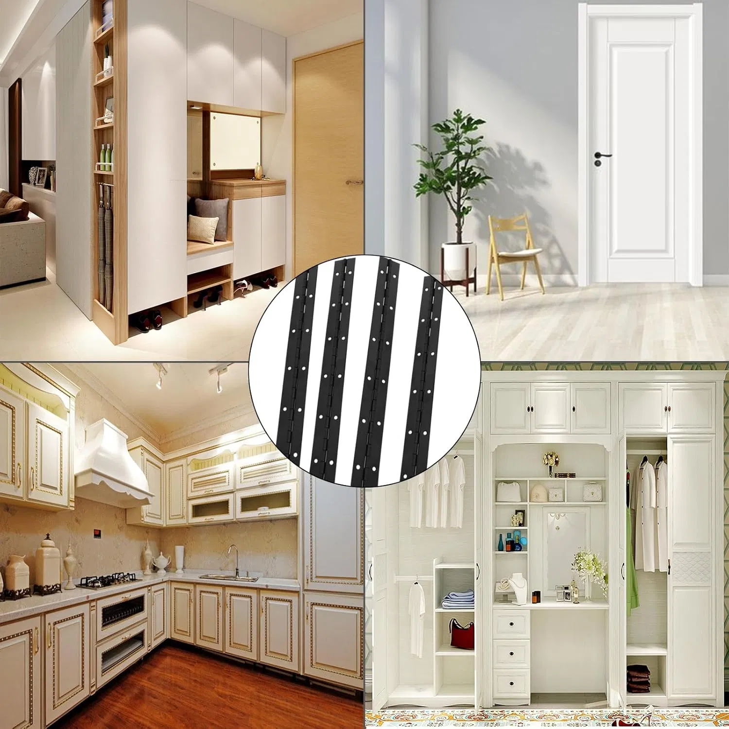 Hardware Tools Long Stainless Steel Door Custom Size Continuous Heavy-Duty Piano Hinges