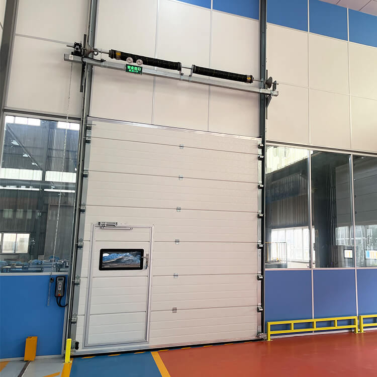 Space-Saving Industrial Lifting Thermal Insulated Automatic Sectional Door for Logistic Warehouse