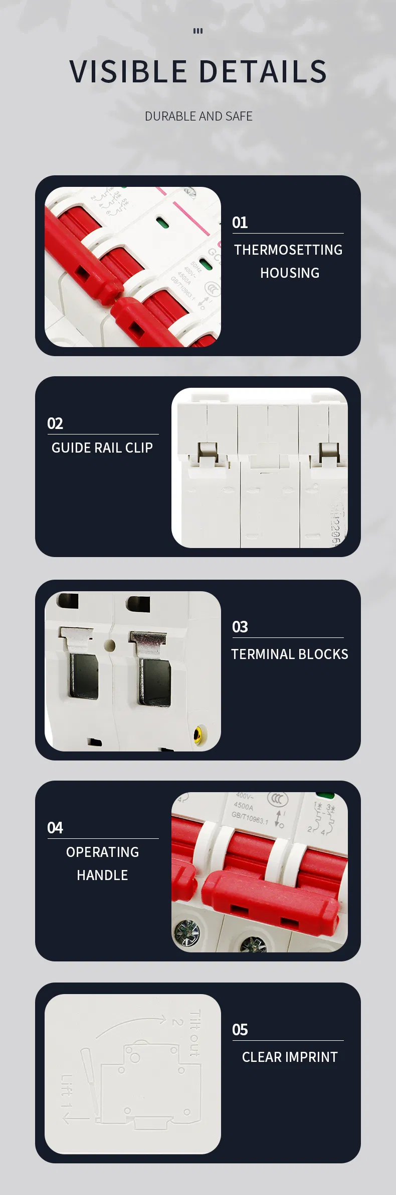 Circuit Breaker MCB Dual Power Manual Transfer Switch View 4