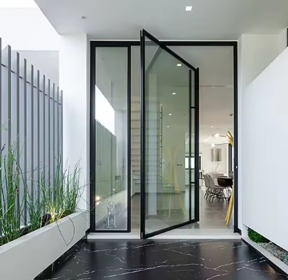 Customized Thermal Insulated Aluminum Alloy Frame Pivot Door with Soundproof Design