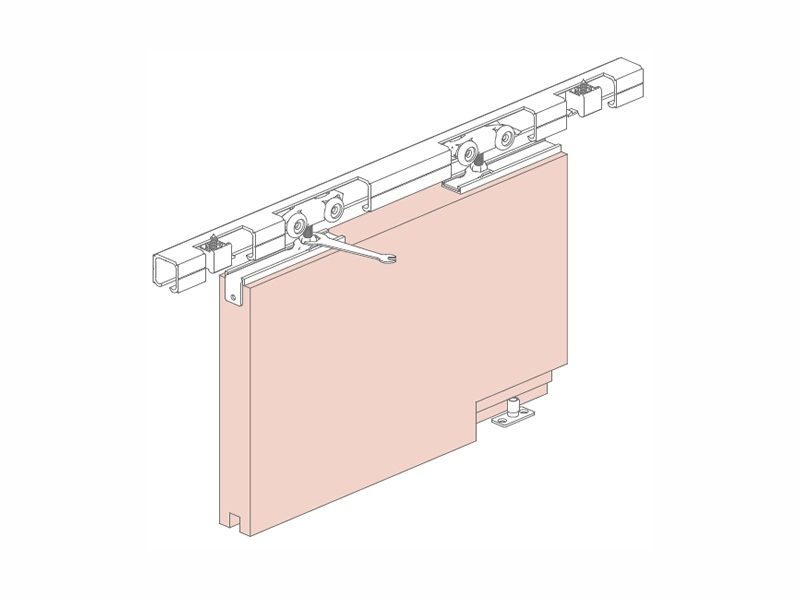 100kg Side Mounted Wooden Sliding Flange Door Hardware Accessories