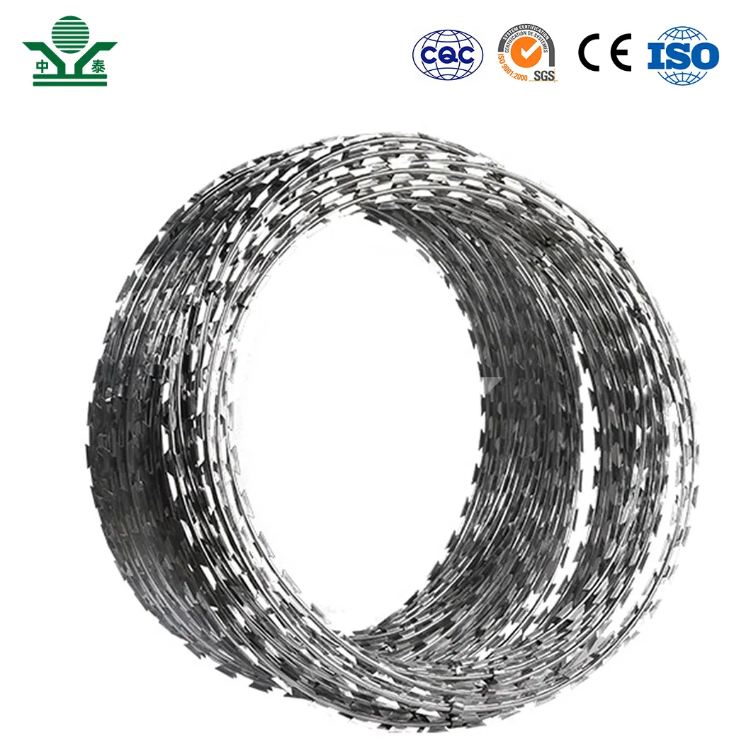 Zhongtai Black Barbed Wire China Factory 8m Length Spiky Wire for Fence
