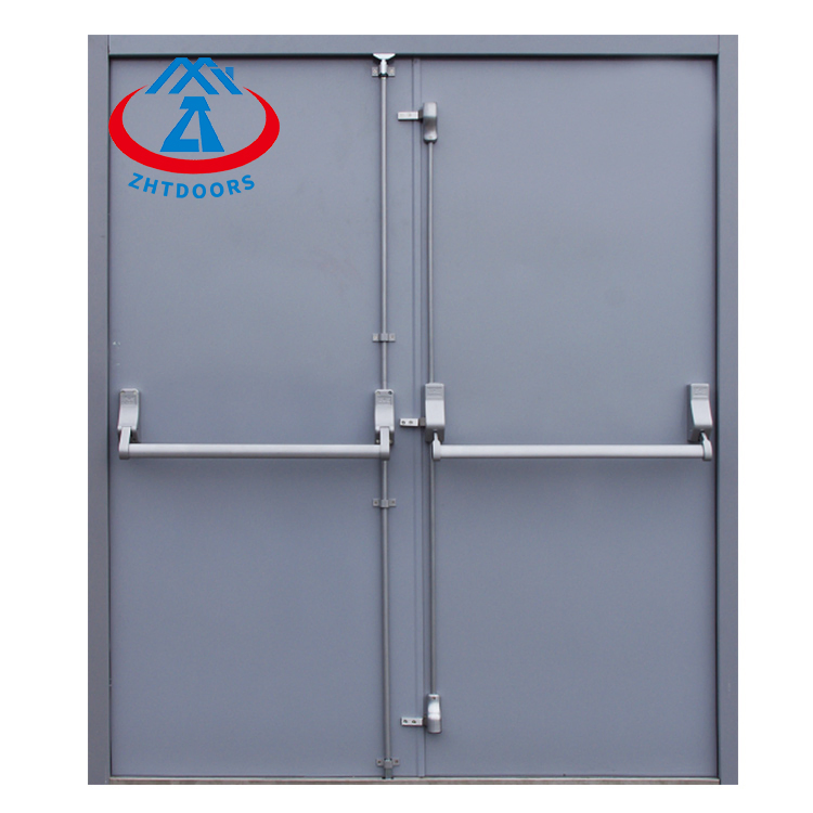 Certificated Zhtdoors Modern Design Custom Made Wrought Cheap Fire Rated Steel Resistant Metal Fire Related Door