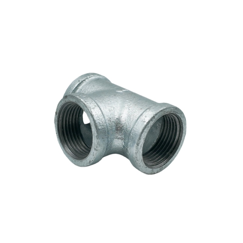 FM/UL Galvanized/ Black/ BMI/ Gi Malleable Iron Threaded Equal/Reducing Tee Pipe Fitting for Plumbing, Water, Gas or HVAC Systems, Fire Fighting System
